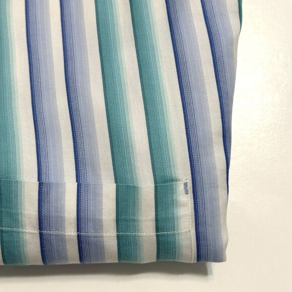 Tommy Bahama Blue Grn Striped Button Up Mens XL Long Sleeve Shirt Woven Casual - Picture 9 of 9